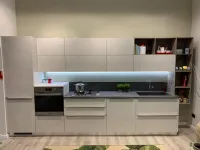 Cucina grigia moderna lineare Moda Scavolini in Offerta Outlet