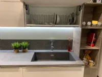 Cucina grigia moderna lineare Moda Scavolini in Offerta Outlet