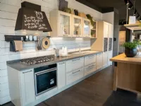 Cucina lineare in legno bianca Provenza a prezzo ribassato