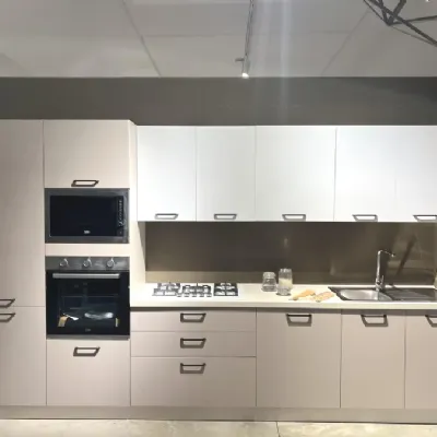 Cucina Sandy moderna tortora Mobilturi lineare scontata 38%