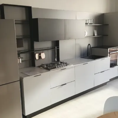 Cucina grigia moderna lineare Spring pro xl Dibiesse a soli 6900 Euro
