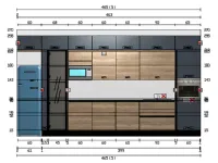 Cucina blu design lineare Tropea/piana Imab a soli 6900