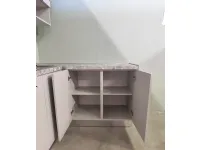 Cucina grigia moderna ad angolo Creta Ar-due in Offerta Outlet