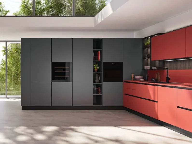 Cucina Ar-due moderna ad angolo altri colori in laminato materico Easy