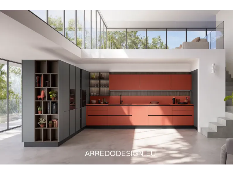 Cucina altri colori moderna ad angolo Easy Ar-due scontata