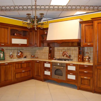 Cucina a PREZZI OUTLET in legno Dibiesse -60%
