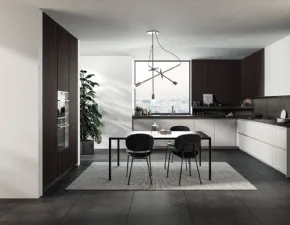 Cucina bianca design ad angolo Glass 2.0 Arredo3 in offerta