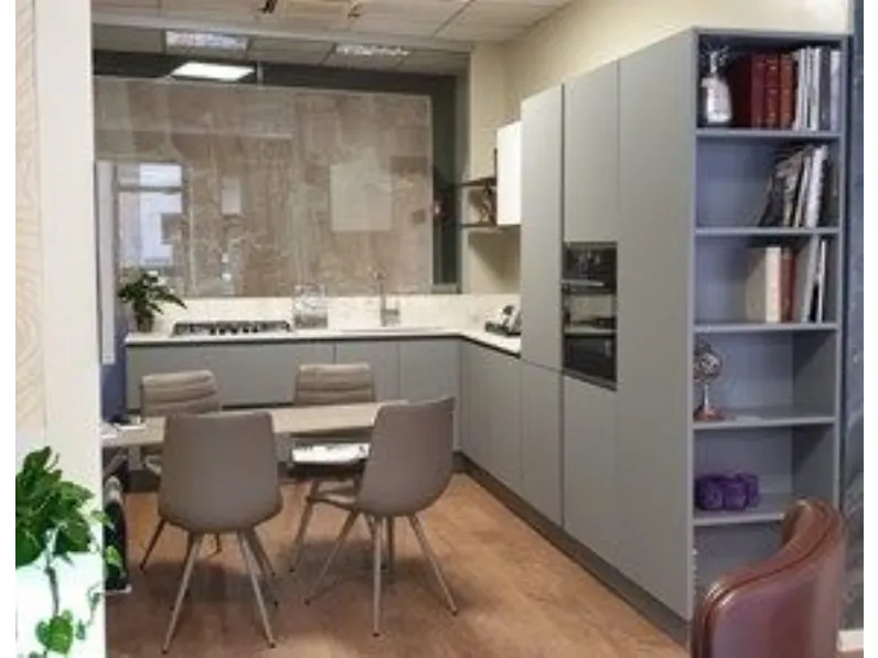Cucina grigia moderna ad angolo Arredo3 Laminato a soli 11626 Euro