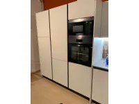 Cucina ad angolo in laminato materico bianca Kali a prezzo scontato