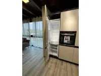 Cucina Febal design ad angolo grigia in laminato materico Modula aria