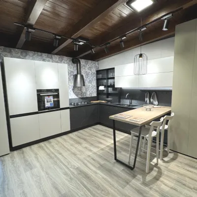Cucina ad angolo in laminato materico a prezzo ribassato 61%