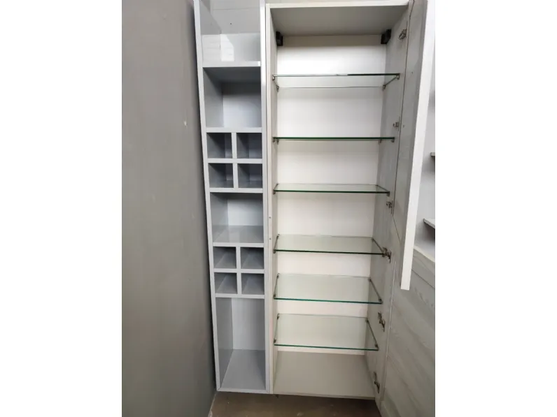 Cucina Fiorella sole design azzurra Arrex ad angolo scontata 67%