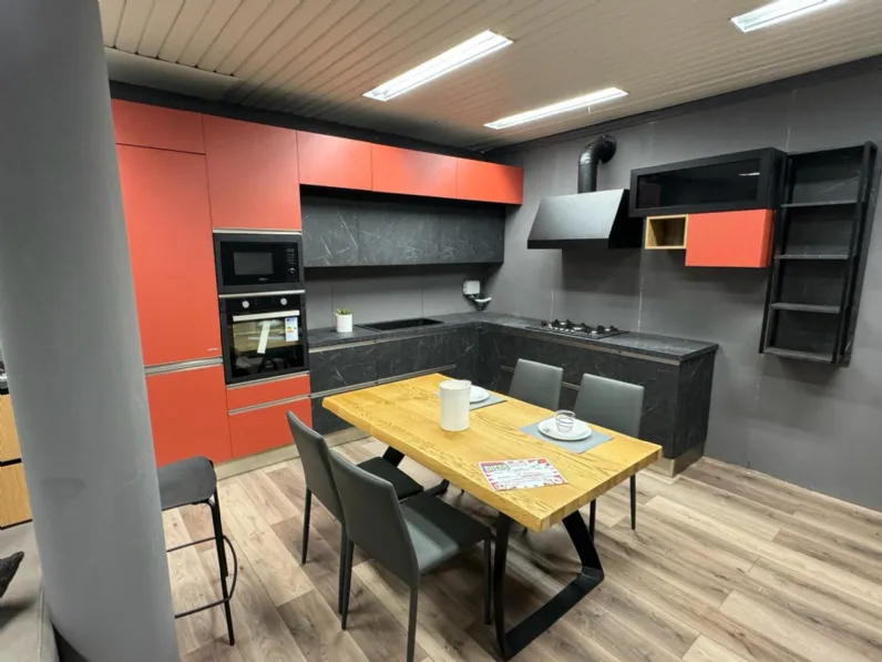 Cucina Aria design altri colori Febal ad angolo scontata 55%