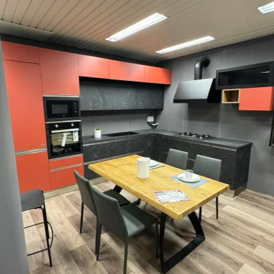 Cucina Aria design altri colori Febal ad angolo scontata 55%