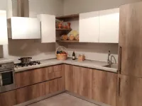 Cucina ad angolo in laminato materico altri colori Astro quercia a prezzo ribassato