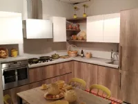Cucina ad angolo in laminato materico altri colori Astro quercia a prezzo ribassato