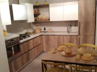 Cucina ad angolo in laminato materico altri colori Astro quercia a prezzo ribassato
