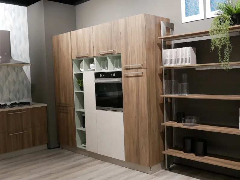 Cucina ad angolo in laminato materico altri colori Pop a prezzo ribassato