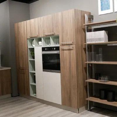 Cucina ad angolo in laminato materico altri colori Pop a prezzo ribassato