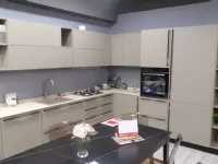 Cucina grigia design ad angolo Modula Febal scontata