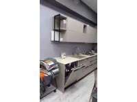 Cucina grigia design ad angolo Modula Febal scontata