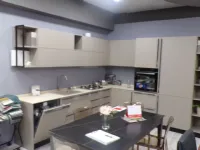 Cucina grigia design ad angolo Modula Febal scontata