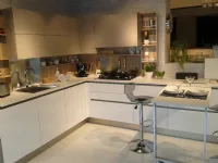 Cucina ad angolo in laminato materico grigio Cucina veneta cucine modello start time j a prezzo scontato