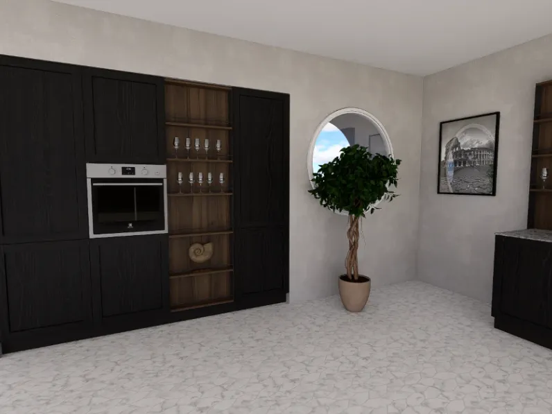 Cucina Arredo3 moderna ad angolo rovere moro in laminato materico Cucina alma composizione 5