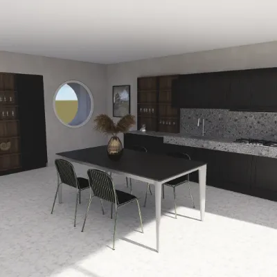 Cucina Arredo3 moderna ad angolo rovere moro in laminato materico Cucina alma composizione 5