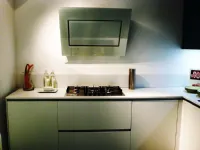 Cucina ad angolo in laminato opaco bianca Copatlife 2.1 anta maniglia board a prezzo ribassato