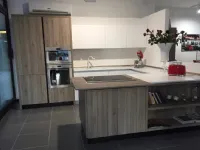 Cucina ad angolo in laminato opaco bianca Kal a prezzo ribassato