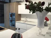 Cucina ad angolo in laminato opaco bianca Kal a prezzo ribassato