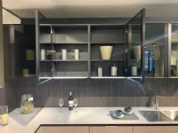 Cucina ad angolo in laminato opaco grigio Artex a prezzo scontato