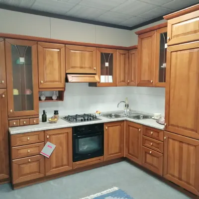 Cucina ad angolo in legno a prezzo ribassato 40%