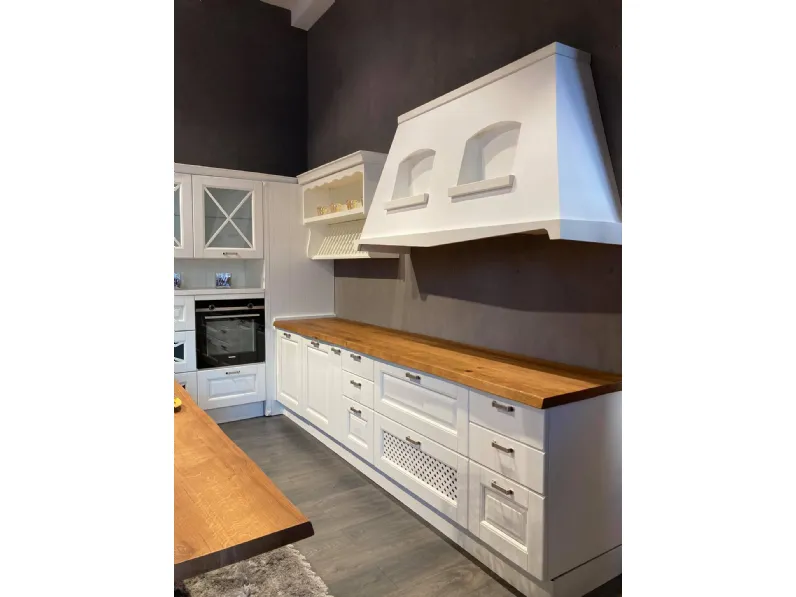 Cucina ad angolo in legno altri colori Bellagio a prezzo ribassato