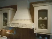 Cucina ad angolo in legno bianca Magda decap� a prezzo ribassato