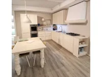 Cucina ad angolo in legno bianca Vincent a prezzo ribassato