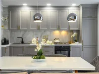 Cucina grigio classica ad angolo Mobilike chelsea Artigianale a soli 10268