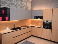 Cucina Asia moderna noce Arredo3 ad angolo scontata 50%