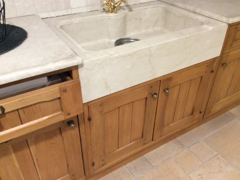 Cucina ad angolo in legno rovere chiaro Rovere a prezzo ribassato