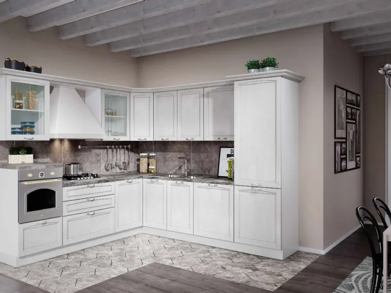 Cucina classica ad angolo Alma 14 Evo cucine a prezzo scontato