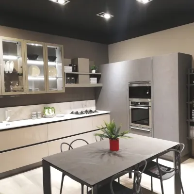 Cucina Round neck moderna tortora Lube cucine ad angolo scontata 53%