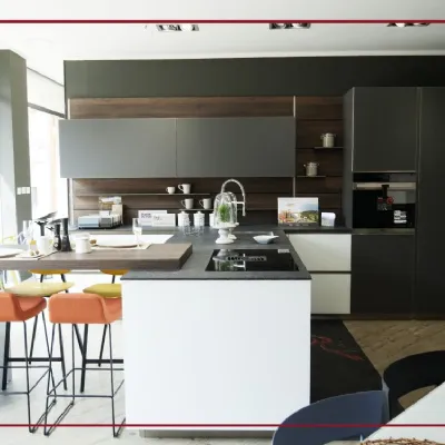 Cucina moderna grigio Arredo3 ad angolo Glass 2.0 a soli 16230