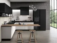 Cucina a prezzo ribassato ad angolo design Vetro Arredo3