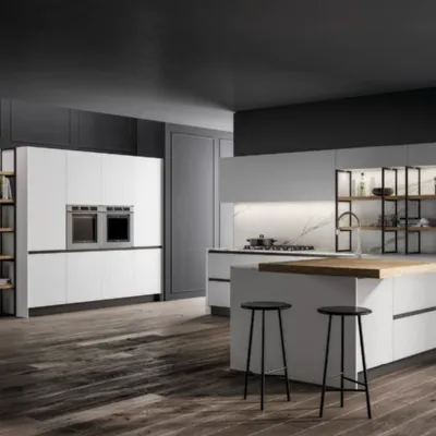 Cucina ad angolo design Kaly bianca Arredo3 a prezzo ribassato