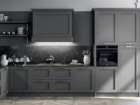 Cucina ad angolo in laccato opaco grigio Meg 1 a prezzo ribassato