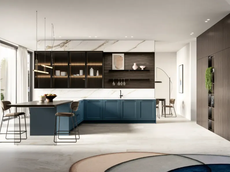 Cucina altri colori moderna con penisola Arredo3 Meg 01 a soli 24480 Euro