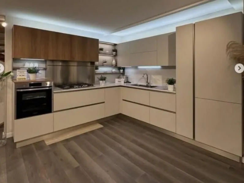 Cucina ad angolo moderna grigia Veneta cucine Oyster a soli 10300 Euro