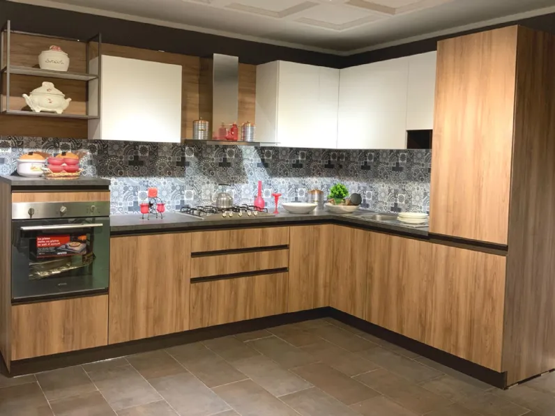 Cucina ad angolo moderna Standapp kitchen gola Artigianale a prezzo ribassato