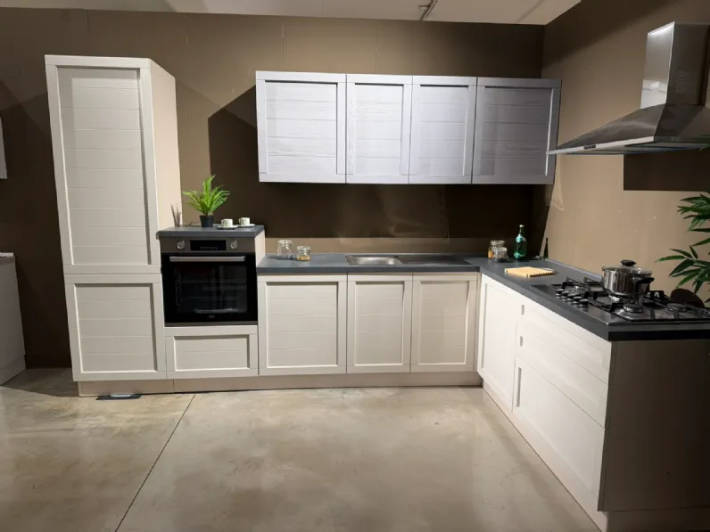 Cucina ad angolo moderna tortora Mobilturi Elsa a soli 4600 Euro